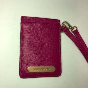 Michael Kors Fuchsia credit card, ID holder